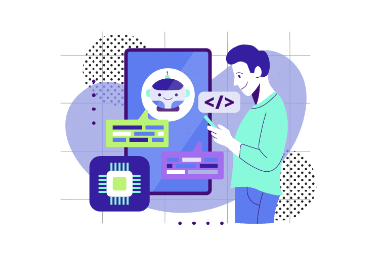 Zoeken met behulp van AI op een smartphone.