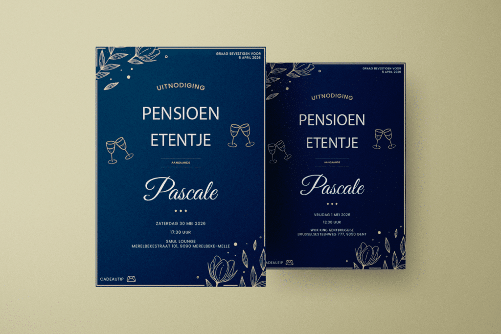 Uitnodiging pensioen Pascale